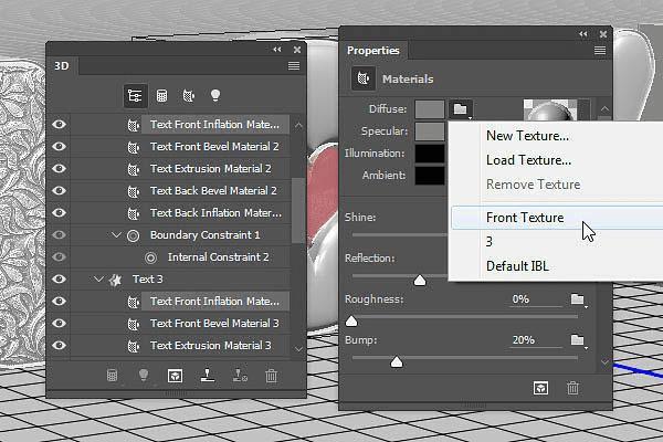 怎么样在PS中利用3D工具制作细腻的浮雕花纹立体字?