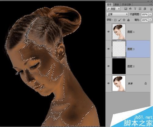 如何使用PS制作碎裂火焰美女?
