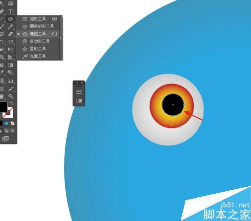 怎么样使用Ai绘制卡通眼睛图标?