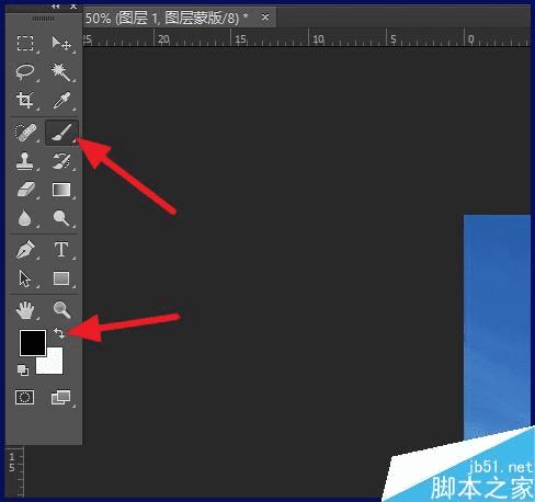 如何在ps中将图片融入背景?