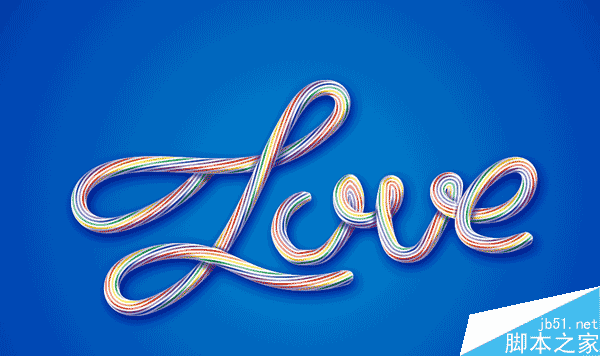 如何在PS中打造可爱的彩虹糖果文字效果?