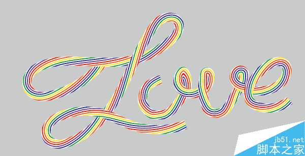 如何在PS中打造可爱的彩虹糖果文字效果?