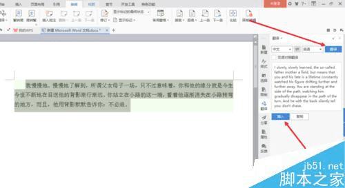 使用word翻译文字功能的步骤