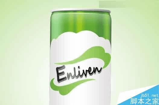 怎么样在ps中绘制质感立体的绿色易拉罐?