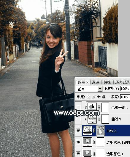 怎么样在ps中为道上的人物加上晨曦效果?