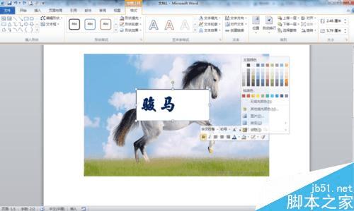 在word文档中给的图片添加文字的办法