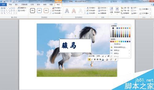 在word文档中给的图片添加文字的办法