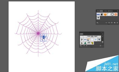怎么样使用AI绘制比较复杂的蜘蛛网图案?