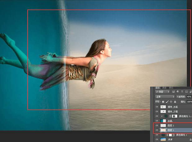 怎么样在PS中合成水底穿越的唯美场景?