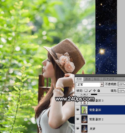 怎么样使用ps打造星空人物剪影效果?
