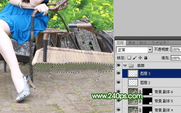 怎么样使用ps快速去掉人物前面碍眼的椅子?