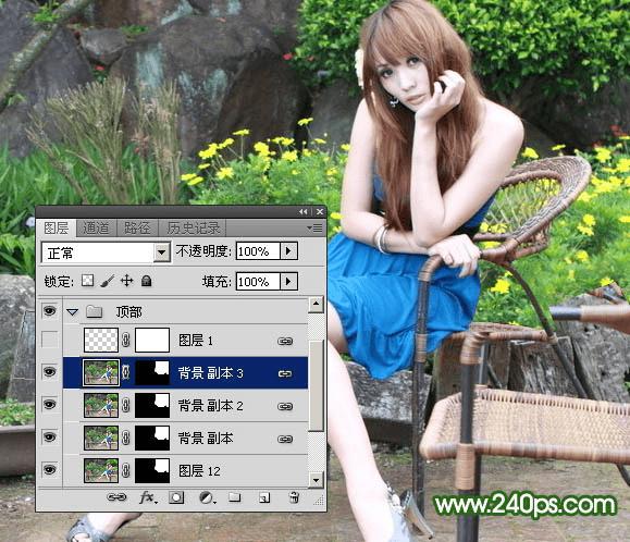 怎么样使用ps快速去掉人物前面碍眼的椅子?