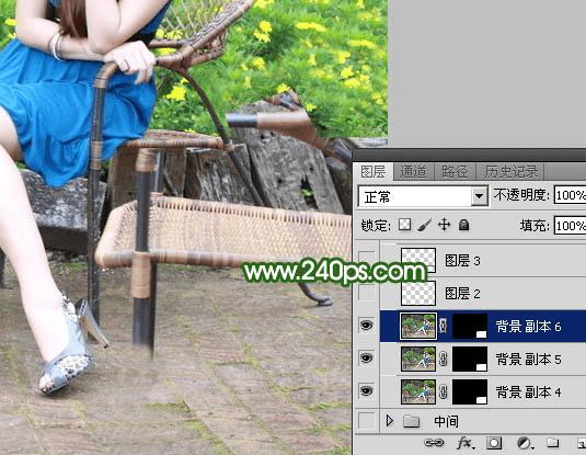 怎么样使用ps快速去掉人物前面碍眼的椅子?