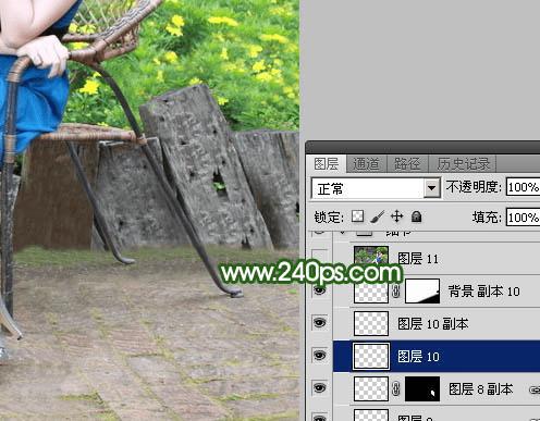 怎么样使用ps快速去掉人物前面碍眼的椅子?