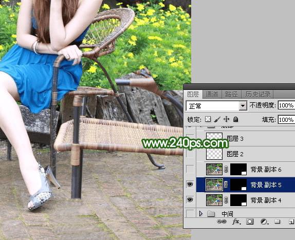 怎么样使用ps快速去掉人物前面碍眼的椅子?