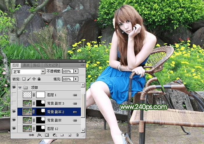 怎么样使用ps快速去掉人物前面碍眼的椅子?