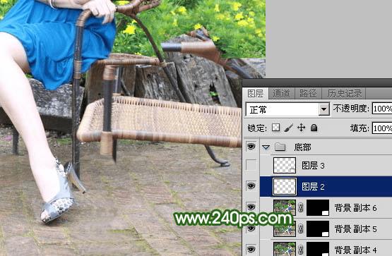 怎么样使用ps快速去掉人物前面碍眼的椅子?