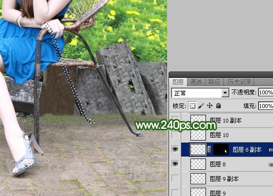 怎么样使用ps快速去掉人物前面碍眼的椅子?