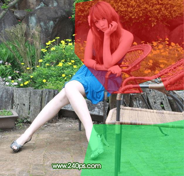 怎么样使用ps快速去掉人物前面碍眼的椅子?