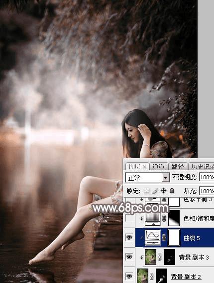 怎么样在ps中为湖景图片打造出唯美的红褐色效果?