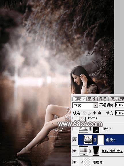 怎么样在ps中为湖景图片打造出唯美的红褐色效果?