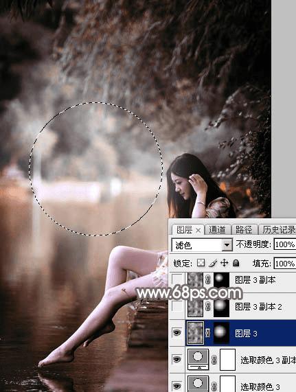 怎么样在ps中为湖景图片打造出唯美的红褐色效果?