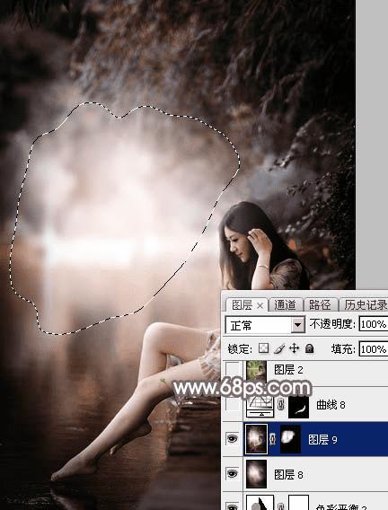 怎么样在ps中为湖景图片打造出唯美的红褐色效果?