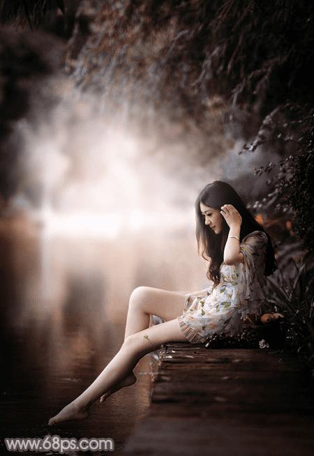 怎么样在ps中为湖景图片打造出唯美的红褐色效果?