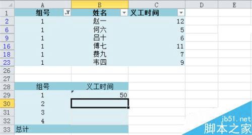 在Excel2010中加总已筛出来的项目的办法
