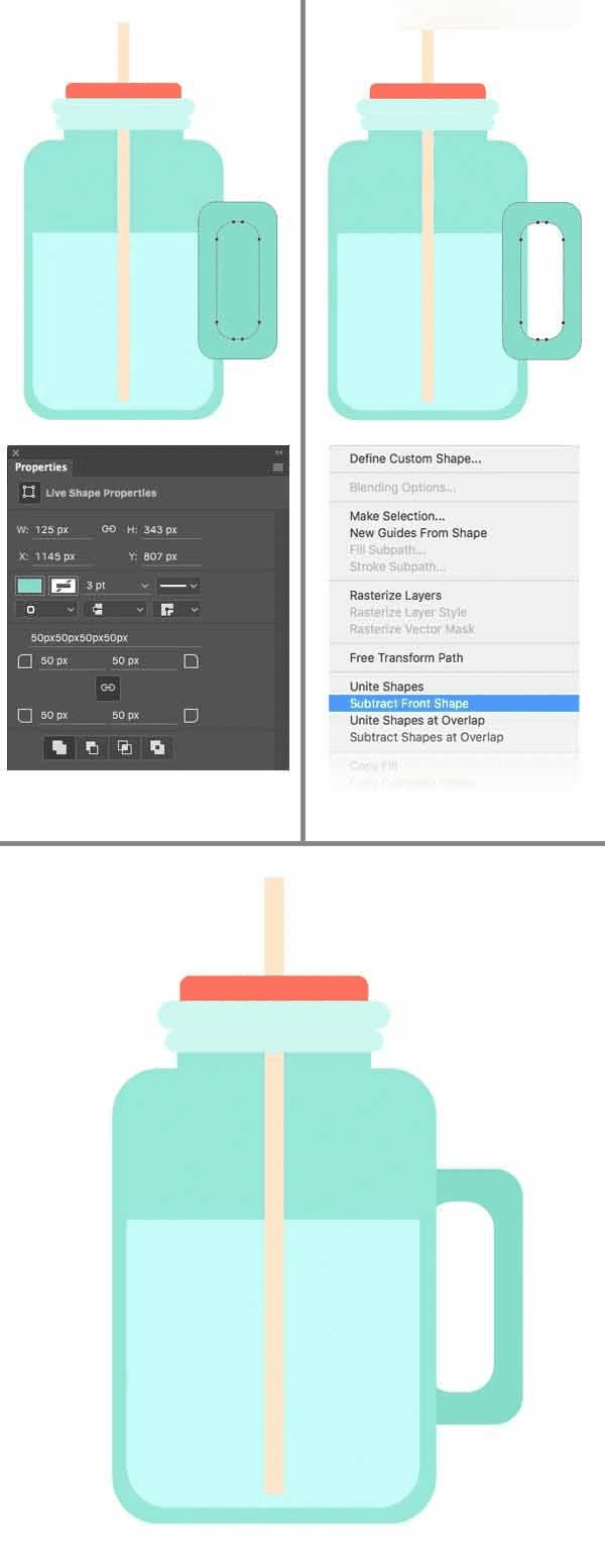 在ps中合成柠檬杯插画的办法