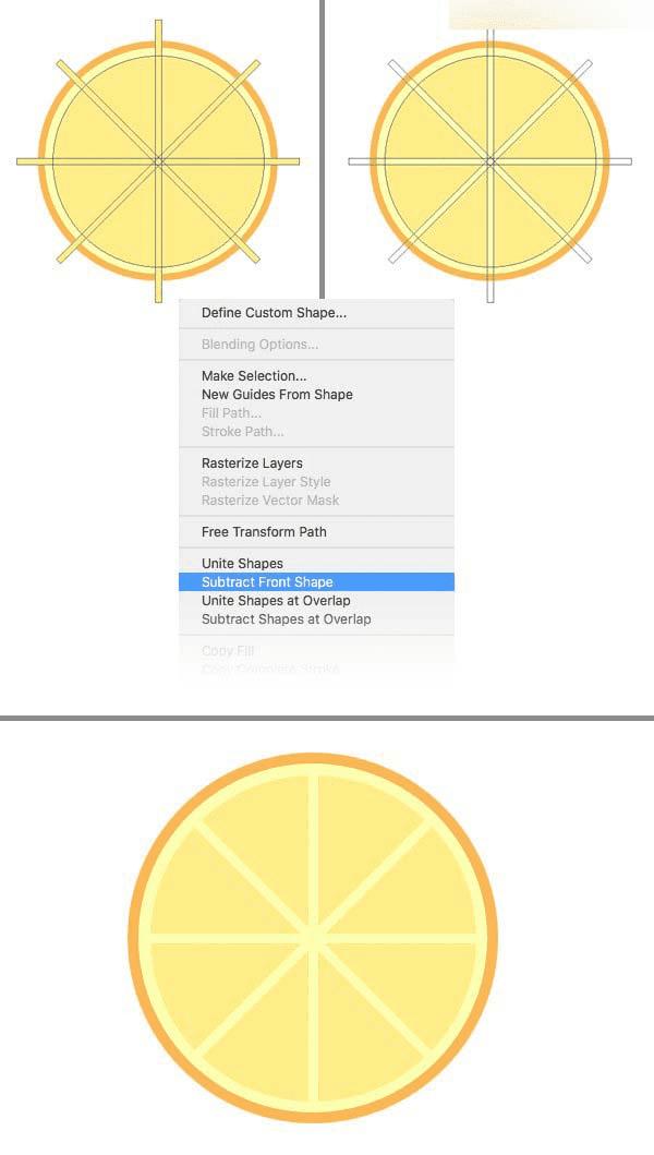 在ps中合成柠檬杯插画的办法