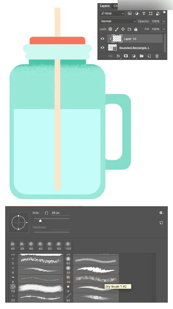 在ps中合成柠檬杯插画的办法