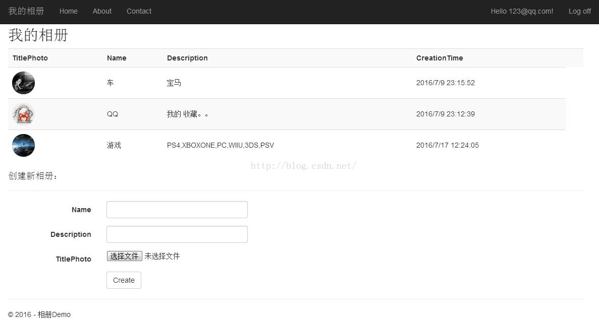 如何通过ASP.NET MVC4使用MongoDB制作相册?