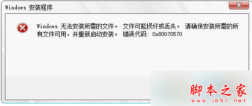 ôwin10ϵͳʾ"windows޷װļ0X80070570⣿