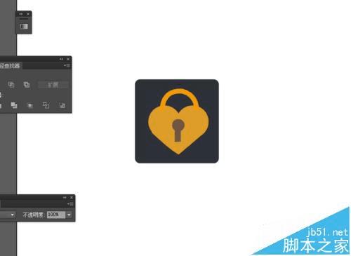 在Ai中绘制爱心锁头的小图标的步骤