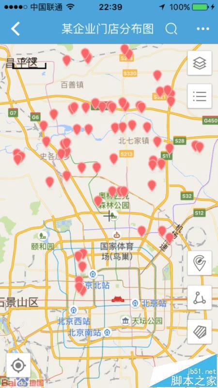 给百度地图设置同时显示多个地点功能的步骤