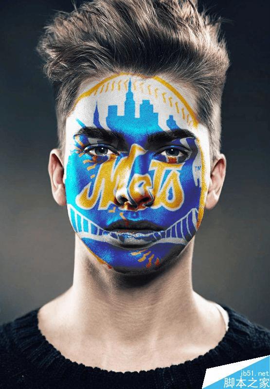 如何在PS中将图片合成人脸彩绘效果?