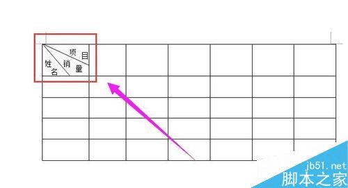 使用word在表格的表头中输入文字的方法