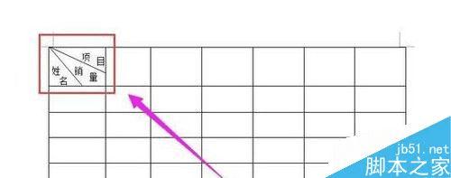使用word在表格的表头中输入文字的方法