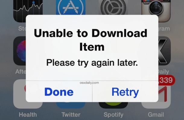 δapp storeʾunable to download app⣿
