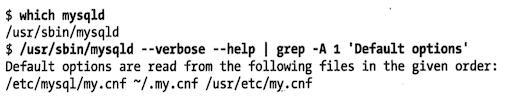怎么样查看linux服务器上mysql配置文件路径？
