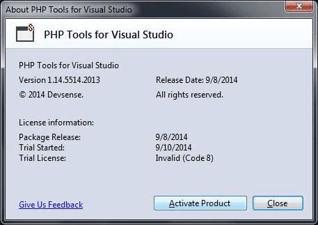 ƽPHP tools for Visual Studio