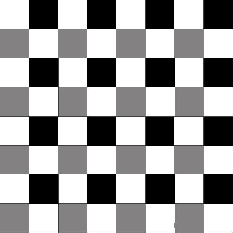 在ps中画黑白灰三色方格图的方法