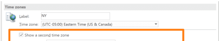 在Microsoft outlook日历中添加第二个时区的步骤