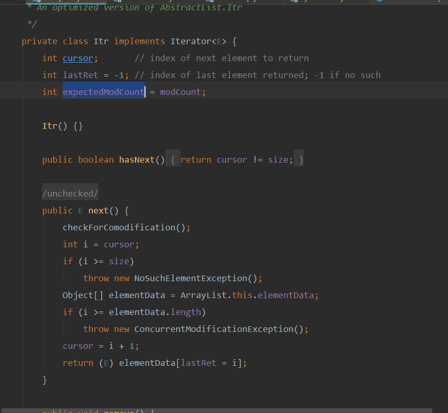 为什么不能在foreach循环进行remove/add操作?