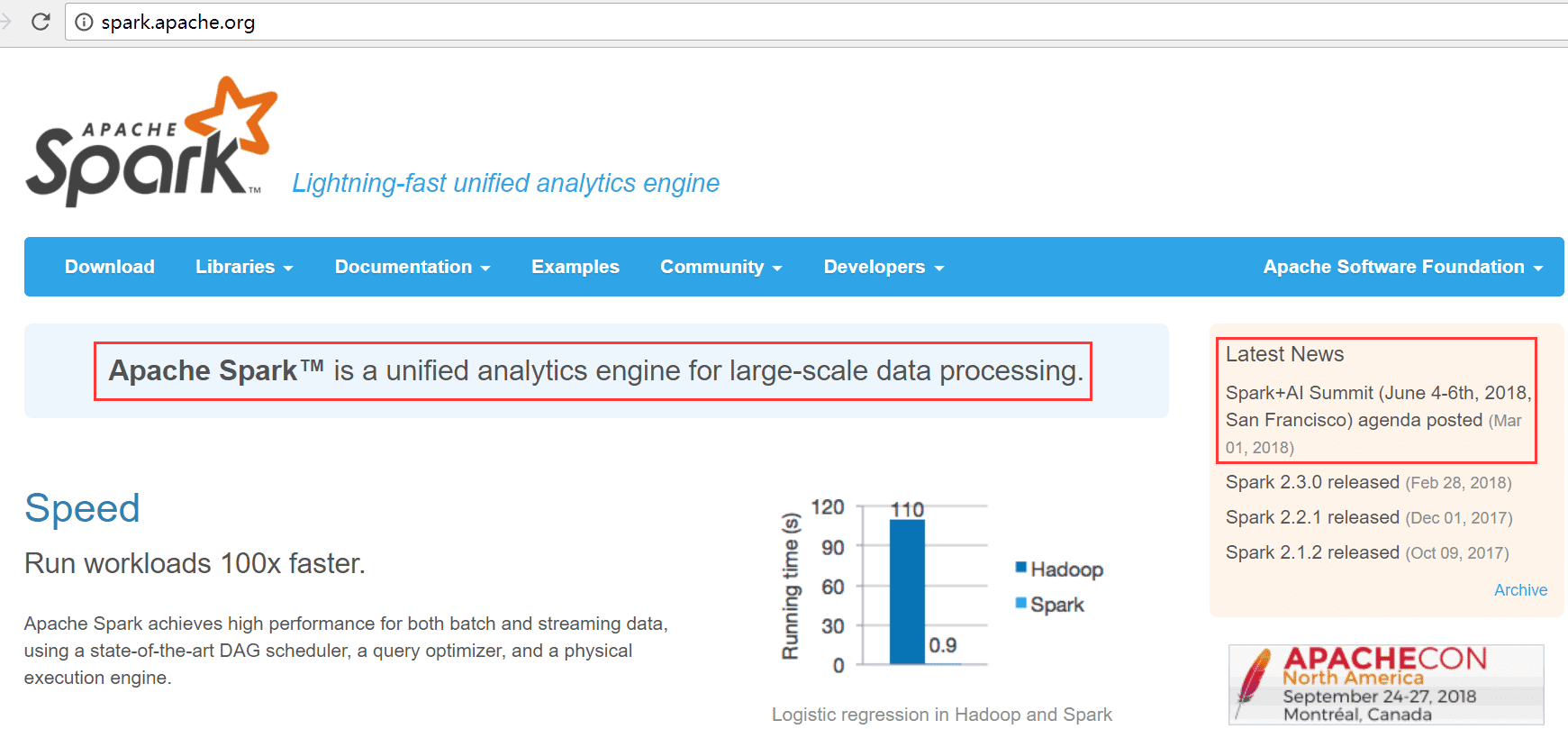 apache spark是用于大规模数据处理的统一分析引擎.