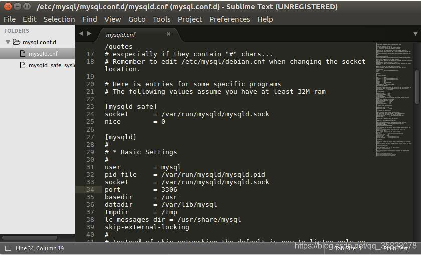  Linux mysql etc my cnf 