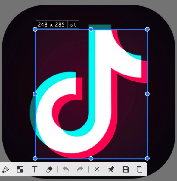 先来测量一下抖音 logo 中 音符 的长宽比,为了等会给音符留出一定的